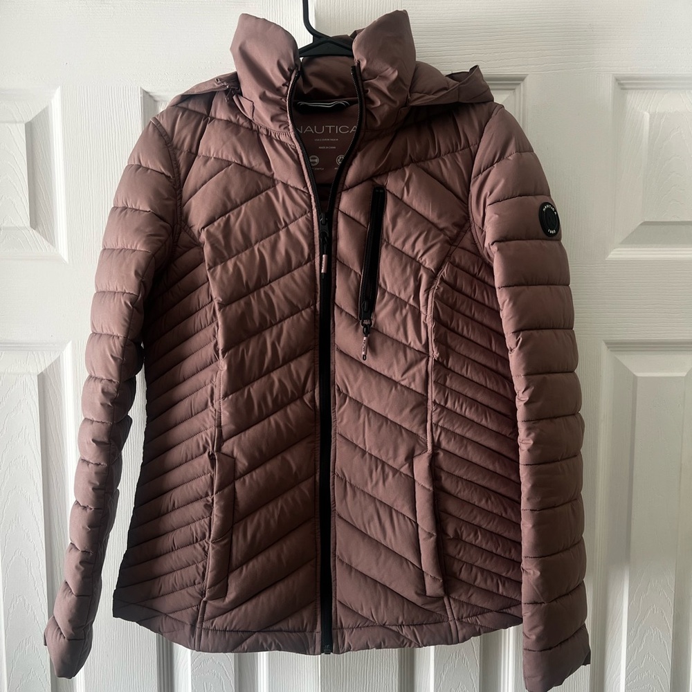 Nautica Women's Mauve Puffer Coat